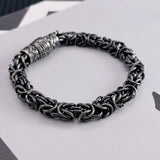 Black Chain Magnetic Buckle Titanium Steel Bracelet