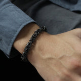 Black Chain Magnetic Buckle Titanium Steel Bracelet