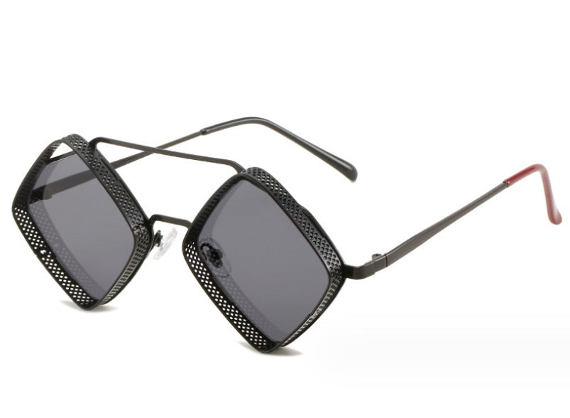 Rhombus Shape Bold Frame Sunglasses