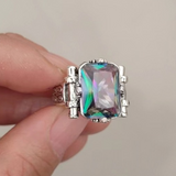 Antique Gemstone Square Ring