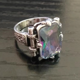 Antique Gemstone Square Ring