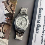 Edge-Cut Dial Textured Watch