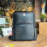 Crocodile Leather Pattern Big Backpack