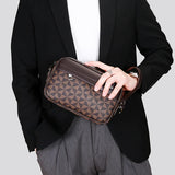 PU Leather Zipper Pockets Men's Bag