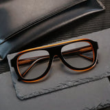 Oversized Pilot Acetate Frame Eyeglasses