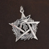 Hollow Hexagram Spiral Dragon Pendant