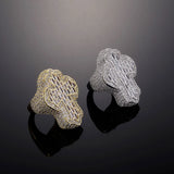 Bold Big Cross Rhinestone Ring