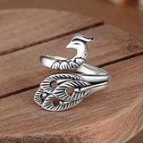 Retro Hollow Peacock Ring