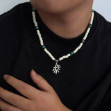 Terra Bead Wooden Choker Necklace