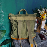 Army Green Canvas Big Backpack