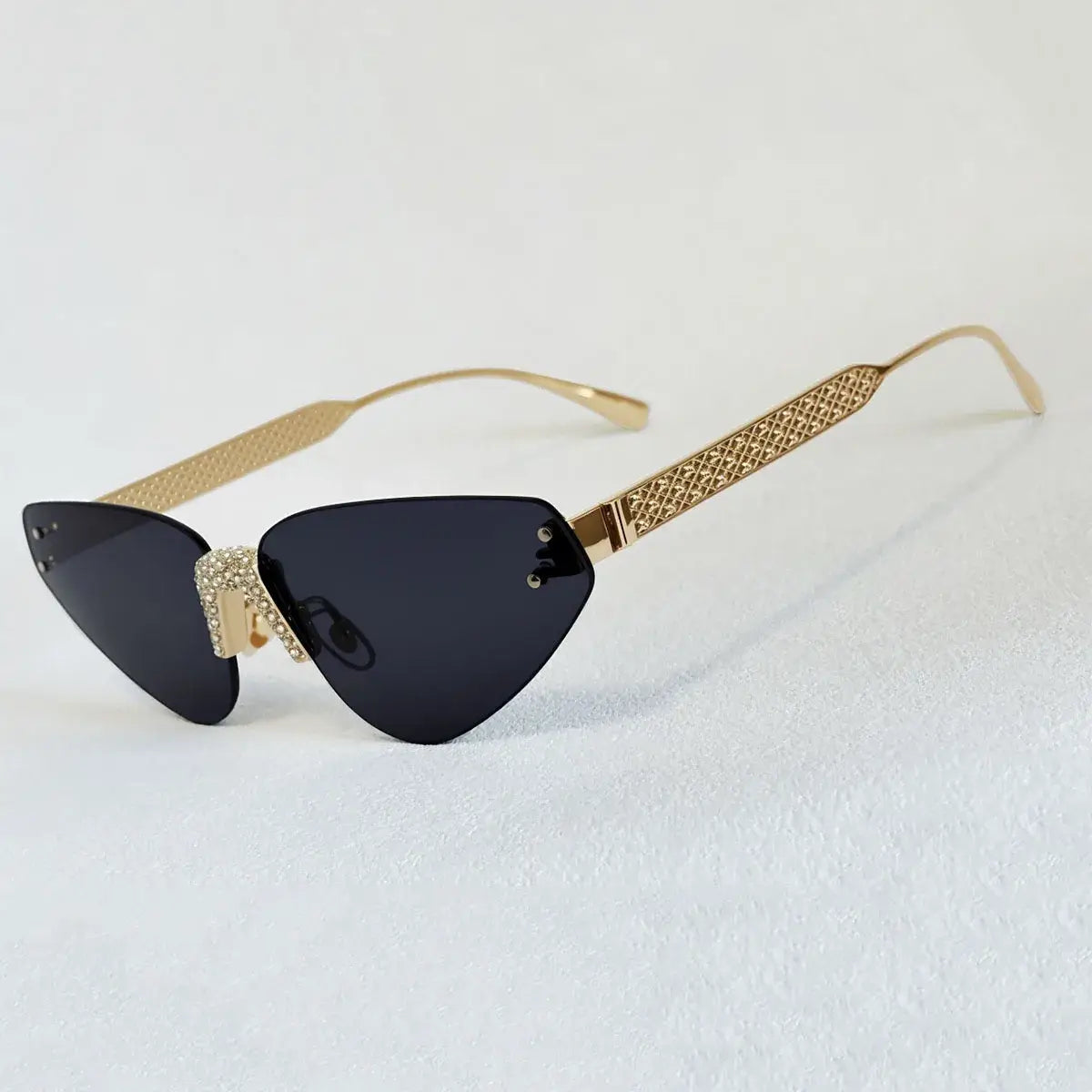 Rimless Cat Eye Fashion Sunglasses