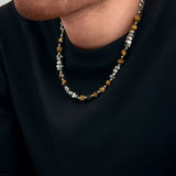 قلادة سلسلة خرز غير منتظمة خمر