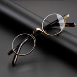 Retro Round Semi Rimless Frame Eyeglasses