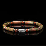 Vintage Men's Epidote Strand Bracelet