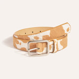 Vibrant Cow Print Belt