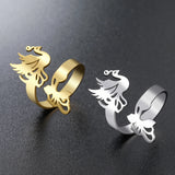 Eleganter offener Phoenix-Ring