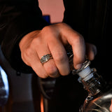 Retro Night Cross Adjustable Ring