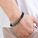 Hammer Chain Leather Bracelet