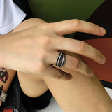 Retro Woven Mult-Layer Twisted Ring