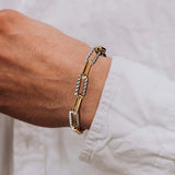 Rectangular Stainless Steel Chain Bracelet