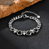 Punk Rivet Twisted Chain Bracelet