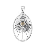 One Eye Pattern Oval Pendant