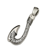 Relief Pattern Fishhook Pendant