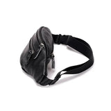 Double Zipper Leather Crossbody Bag
