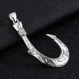 Relief Pattern Fishhook Pendant