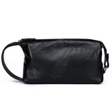 Leaves Embossed Genuine Leather Clutch Bag