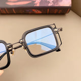 Hollow Square Frame Eyeglasses