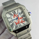 Square Roman Number Dial Watch