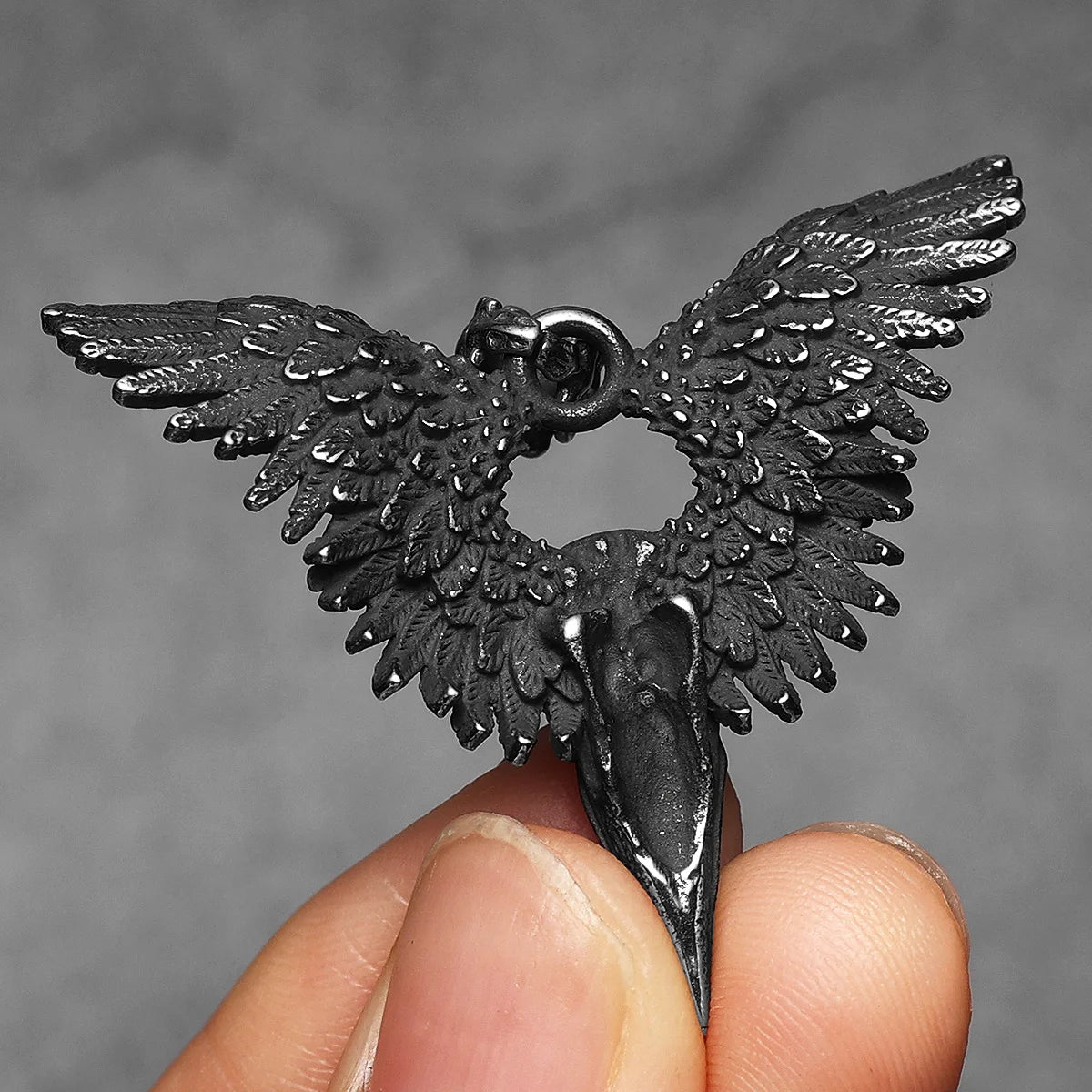 الفولاذ المقاوم للصدأ قلادة قلادة الغراب