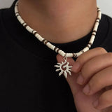 Terra Bead Wooden Choker Necklace