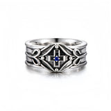 Retro Night Cross Adjustable Ring