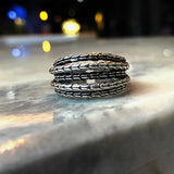 Retro Woven Mult-Layer Twisted Ring