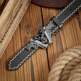 Deer Head Buckle PU Belt