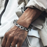 Silver Gold Big Link Chain Bracelet