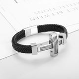 Cross Metal Leather Bracelet