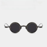 Double-Layered Frame Retro Round Sunglasses