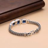 Sapphire Strands Woven Bracelet