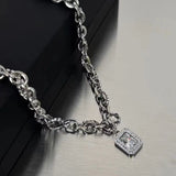 Hip Hop Square Zircon Necklace