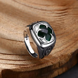 Onyx Black Blossom Ring