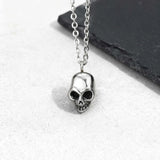 Mini Steel Skull Pendant Necklace