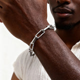 Rectangular Stainless Steel Chain Bracelet