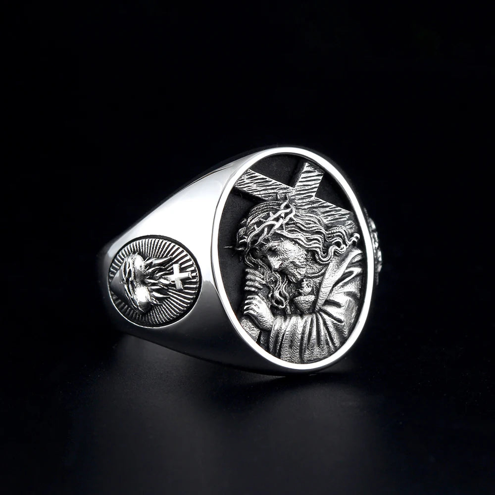Jesus Christian Cross Ring