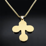 Medal Cross Rhinestone Pendant Necklace