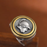 الرجعية الإغاثة صورة ذهبية الدائري