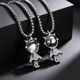 Astronaut Steel Pendant Necklace