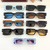 Bold Solid Rectangle Sunglasses